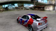 Nissan Skyline full tune для GTA San Andreas миниатюра 3
