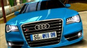 Audi S8 2013 для GTA San Andreas миниатюра 6