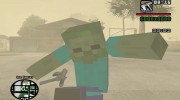 Zombie from Minecraft para GTA San Andreas miniatura 6