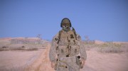 Ghost Desert Soldier Dark Mask with Backpack para GTA San Andreas miniatura 6