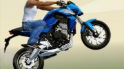 Honda CB650F Azul для GTA San Andreas миниатюра 23