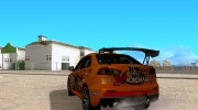 Mitsubishi Evo X Team Orange для GTA San Andreas миниатюра 3
