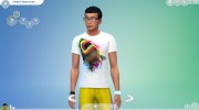 Мужские футболки Neon для Sims 4 миниатюра 3