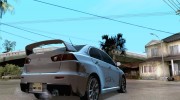 Mitsubishi Lancer Evolution X 2008 для GTA San Andreas миниатюра 3