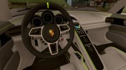 Porsche 918 Spider v2 для GTA San Andreas миниатюра 6