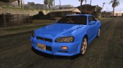 1999 Nissan Skyline R-34 GT-R V-spec (IVF) для GTA San Andreas миниатюра 18