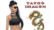 Tatto Dragon para Sims 4 miniatura 1