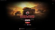 Красный интерфейс ангара для World Of Tanks миниатюра 1