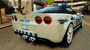 Chevrolet Corvette ZR1 Police para GTA 4 miniatura 3