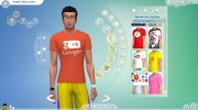 Футболки Social Media Male T-Shirt para Sims 4 miniatura 6