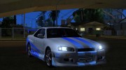 1999 Nissan Skyline R-34 GT-R V-spec (IVF) для GTA San Andreas миниатюра 2