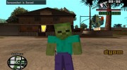 Zombie from Minecraft for GTA San Andreas miniature 2