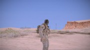 Ghost Desert Soldier Dark Mask with Backpack для GTA San Andreas миниатюра 9