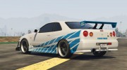 Nissan Skyline R34 GT-R para GTA 5 miniatura 6