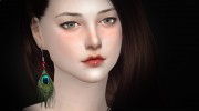 Серьги Peacock for Sims 4 miniature 1