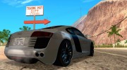 Audi R8 V10 TT Black Revel для GTA San Andreas миниатюра 4