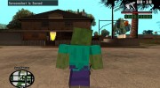 Zombie from Minecraft для GTA San Andreas миниатюра 4