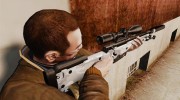 Снайперская винтовка AW L115A1 с глушителем v6 for GTA 4 miniature 2
