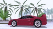 Ferrari F40 1987 для GTA San Andreas миниатюра 5