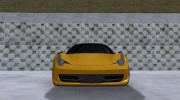 Ferrari 458 Italia для GTA San Andreas миниатюра 5