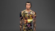 Сет мужских футболок для Sims 4 миниатюра 4