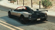 Pagani Zonda Cinque Roadster для GTA 5 миниатюра 3