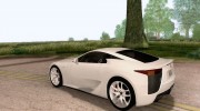 Lexus LFA (US-Spec) 2011 для GTA San Andreas миниатюра 2