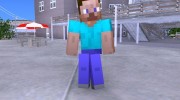 Скин Стива из игры Minecraft для GTA San Andreas миниатюра 1