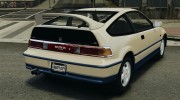 Honda CR-X SiR 1991 для GTA 4 миниатюра 3