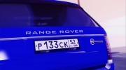 Range Rover SVA для GTA San Andreas миниатюра 5