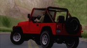 Jeep Wrangler для GTA San Andreas миниатюра 3