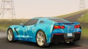 Chevrolet Corvette Stingray C7 2014 Blue Star для GTA San Andreas миниатюра 11