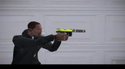 Silencer Pistol chrome green для GTA San Andreas миниатюра 2