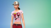 Кроп-топы и кепки Marvel para Sims 4 miniatura 2