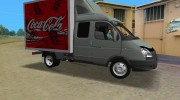 ГАЗель 33023 Coca-Cola para GTA Vice City miniatura 2