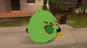Green Fat Bird from Angry Birds Space для GTA San Andreas миниатюра 6