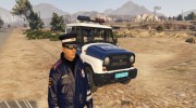Russian Traffic Officer Dark Blue Jacket for GTA 5 miniature 4