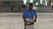 Синяя гавайская рубашка для GTA San Andreas миниатюра 7