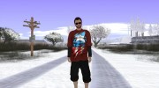Skin GTA Online в красной футболке for GTA San Andreas miniature 2
