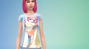 Женская футболка с хентай принтом для Sims 4 миниатюра 1