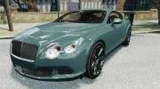 Bentley Continental GT 2011 [EPM] v1.0 для GTA 4 миниатюра 1