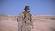 Ghost Desert Soldier Dark Mask with Backpack для GTA San Andreas миниатюра 2