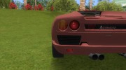 Lamborghini Diablo VTTT Black Revel for GTA Vice City miniature 5