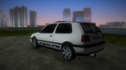 Volkswagen Golf 3 ABT VR6 Turbo Syncro for GTA Vice City miniature 4