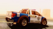 Ford F-150 SVT Raptor 2012 Police version для GTA San Andreas миниатюра 13