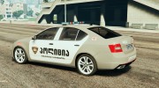 Skoda Octavia GEORGIA POLICE для GTA 5 миниатюра 2