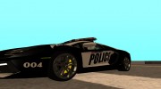Lamborghini Reventon Police для GTA San Andreas миниатюра 5