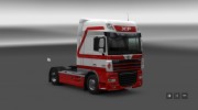 Red White для DAF XF105 для Euro Truck Simulator 2 миниатюра 5