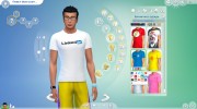 Футболки Social Media Male T-Shirt para Sims 4 miniatura 9
