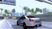 Ford Taurus NYPD 2011 для GTA San Andreas миниатюра 3